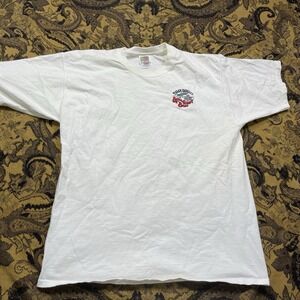 Vtg 90s Mr Jack Daniel's Original Silver Cornet Band White Mens Size L